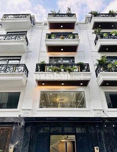 Nhà Mới Xây 100% DT 220m2 1Trệt 1Lửng 3Lầu 5Pn 5Wc Sẳn Máy Lạnh
