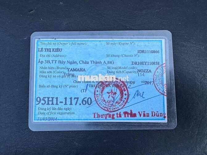 Cầm đồ thanh lý yamaha Nozza Fi 2014 bst bao tc