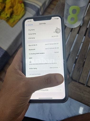 XSmax lock 64Gb vàng hồng icl sạch