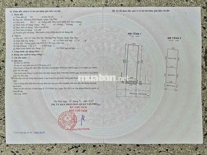 Nhà 3 Tầng Đẹp — Gần Thạch Lam Trần Thủ Độ (4x15) Hướng Nam 4PN