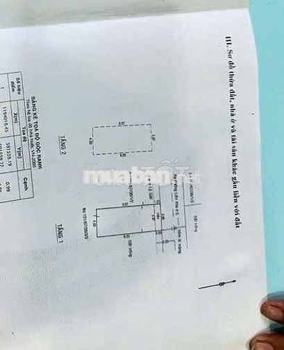 BÁN NHÀ - 2TẦNG ĐBTC - GIÁ 3.68TỶ TL  - DT. 4 X 10 - 3PN - 2WC