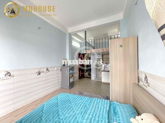 Duplex + giường, ban công, máy giặt riêng, full NT, bảo vệ, gần ĐầmSen