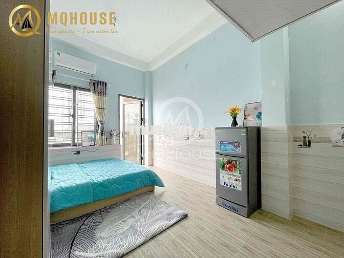 Duplex + giường, ban công, máy giặt riêng, full NT, bảo vệ, gần ĐầmSen