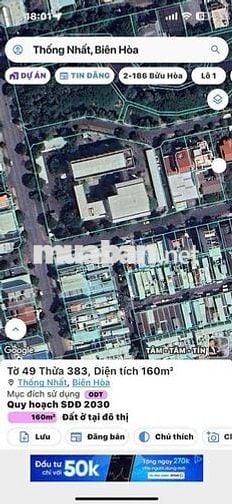 lô biệt thự D2D phường thống nhất chính chủ