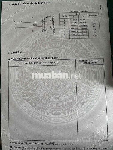Bán  5 x 36 thổ cư đường Đan 3.5 m nền sáng,sạch đẹp  nhà đông đ