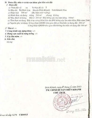 Bán Nhà Vườn nghỉ dưỡng Bình Lộc củ nay xã Suối Hiệp. oto 7 chổ vào.
