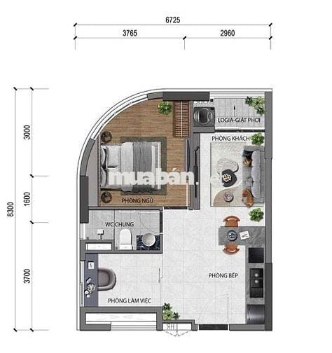 A&K Tower: 1PN bo góc cực đẹp, TT 15% (236tr) nhận nhà, CK 13%, cọc 0d