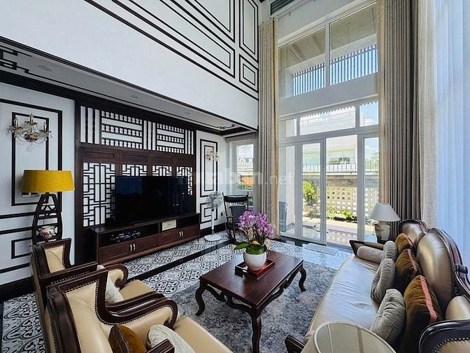 Bán biệt thự Đường Vũ Phương Đề, Thạnh Mỹ Lợi, 20x23m, 1 hầm + 3 tầng