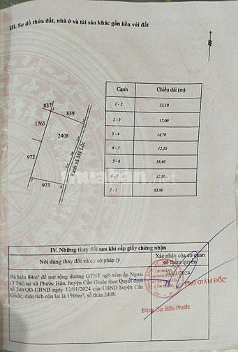 🔥 Bán đất thổ cư 1.660m² tại Phước Hậu – Cần Giuộc, Long An, giá 8 tỷ
