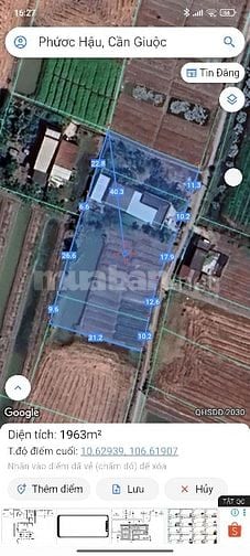 🔥 Bán đất thổ cư 1.660m² tại Phước Hậu – Cần Giuộc, Long An, giá 8 tỷ