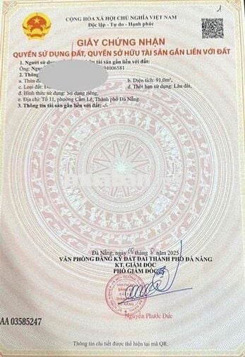 Chào bán Lô đất mặt tiền đường Nguyễn Như Đỗ, Hoà Thọ Tây, Cẩm lệ