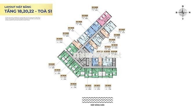 CĂN HỘ 2PN,2WC SUN SYMPHONY RESIDENCE DANANG, TẦNG CAO GIÁ CHỈ 4,X TỶ