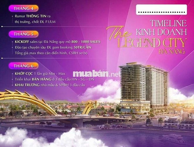 4,9 TỶ - CĂN 1PN – THE LEGEND CẦU RỒNG – HỖ TRỢ VAY 70% ÂN HẠN GỐC LÃI