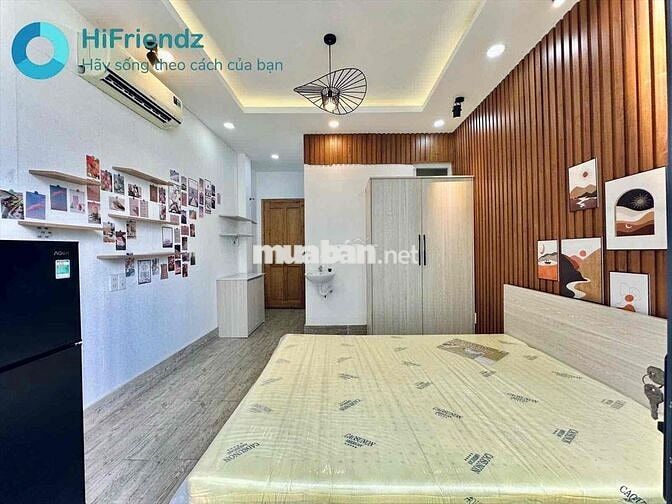 Phòng studio ban công rộng Full nội thất ngay Đại học công nghiệp Gv