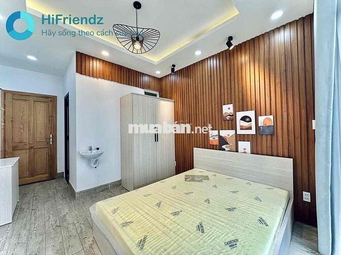 Phòng studio ban công rộng Full nội thất ngay Đại học công nghiệp Gv