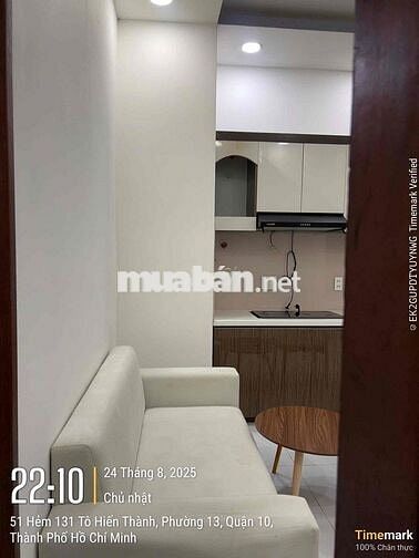 Cho Thuê Trệt 1pn 40m2 Ngăn Vách Tách Bếp Full NT Ngay CMT8 Quận 10