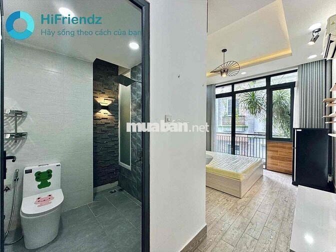 Phòng studio ban công rộng Full nội thất ngay Đại học công nghiệp Gv