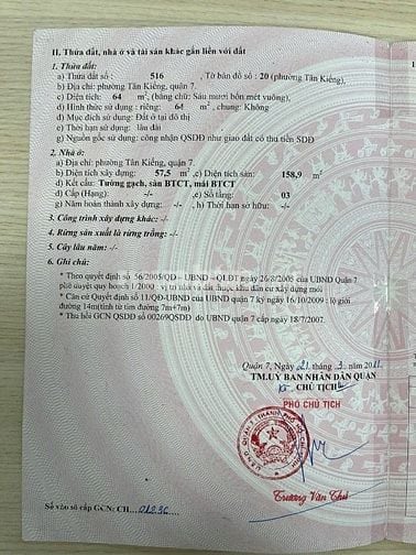 Bán nhà MT trệt 2 lầu đường số Lê Văn Lương, q.7