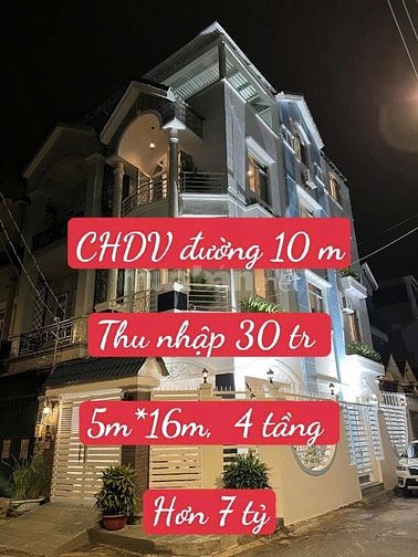 CHDV thu nhập 30 tr, đường 10 m Thị trấn Nhà bè. Hon 7 tỷ.