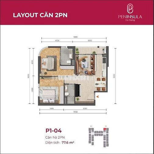 TIN ĐƯỢC KHÔNG TỪ 3TỶ6 SỞ HỮU CĂN GÓC 2PN RỘNG 78m2, GIÁ GỐC TỪ CĐT