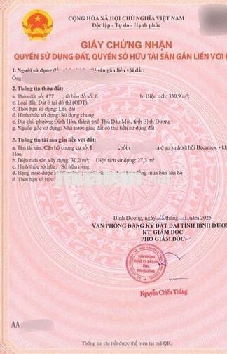 Nhà ở xã hội Định Hòa, lầu 3 sổ hồng : 70 triệu, Sài Gòn mua được