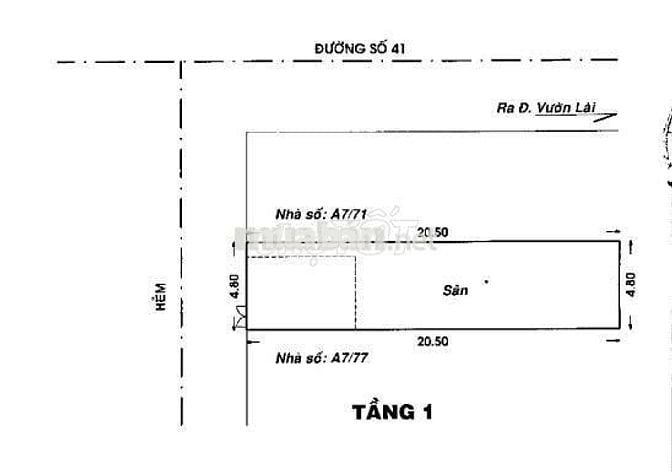 Bán 2 Nhà ở Số 1 đường số 41, phường Phú Thọ Hòa, quận Tân Phú