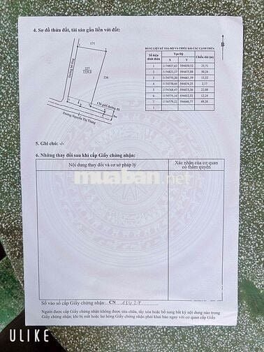 hàng ngộp bán gấp 152 m thổ cư mặt tiền đường 835
