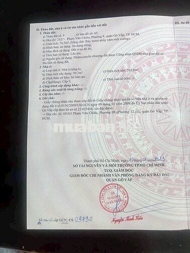 Nhà bán 1trệt 4 lầu (5*14,5m) đường Ô tô Phạm Văn Chiêu, P9, Gò Vấp