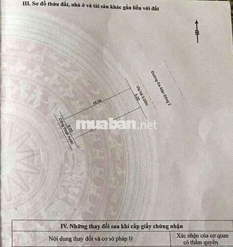 TÔI BÁN ĐẤT ĐƯỜNG  7.5M LỀ 3M ĐA MẶN ĐÔNG 2