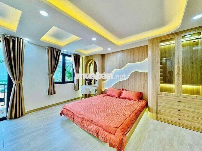 NHÀ MỚI FULL OPTION CAO CÂP SAU CĂN MẶT TIỀN,ĐƯỜNG 4,5m XE HƠI VÀO NHÀ