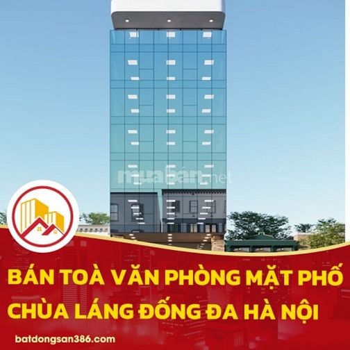 Bán Toà Văn Phòng Mặt Phố Chùa Láng 8 Tầng Nổi 1 Hầm 1 Tum MT 6,2M