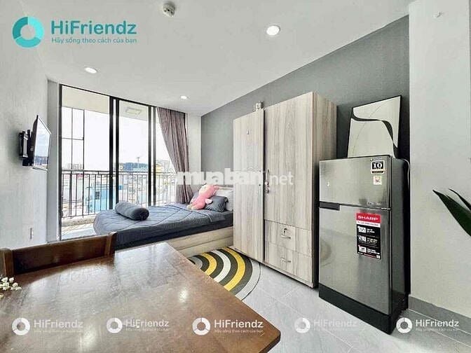 Chính chủ cho thuê 1pn bancol Phan Văn Trị full nội thất gần trường dh