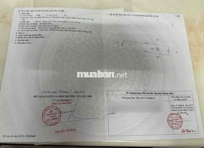 Bán nền lộ oto đối diện bệnh viện SIS giá 650 triệu