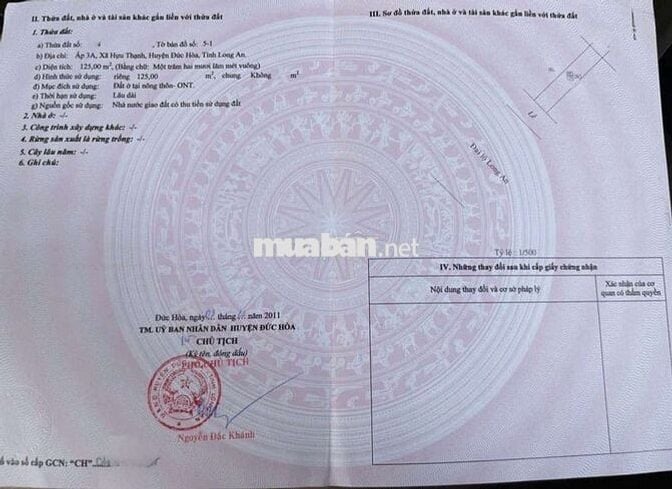 Đất mặt tiền đường Đại Lộ Long An (đường 1A) KDC Tân Đức
