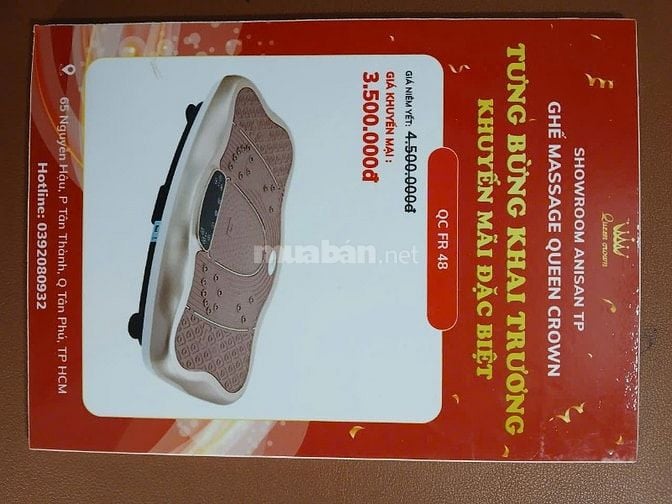 Thanh lý ghế Massage Queencrown hàng trưng bày