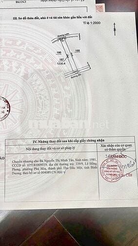 bán lỗ miếng đất bình dương ngay trung tâm, 400tr sang tên ngay