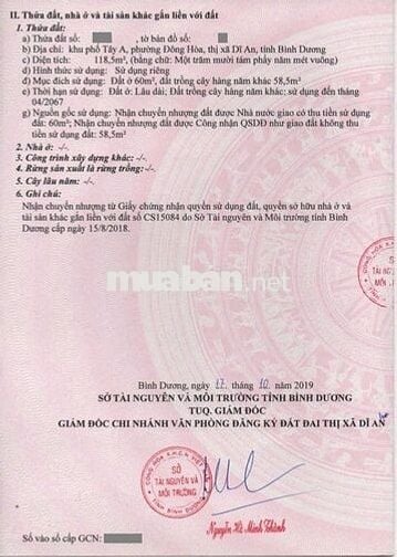 Đất mặt tiền kinh doanh gần BigC GO, phường Đông Hòa, TP Dĩ An.