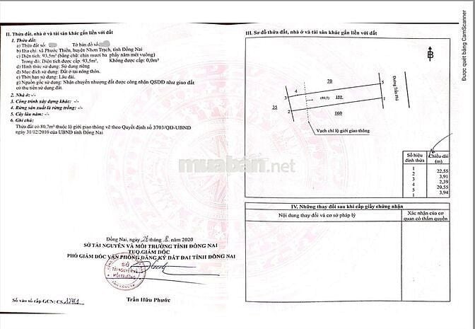 CHÍNH CHỦ BÁN NHÀ MẶT PHỐ 93,5m2 NHƠN TRẠCH, TỈNH ĐỒNG NAI