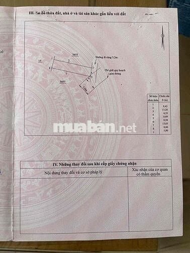 Cần bán lô đất Diên An ( nay Xã Diên Khánh ) chỉ 13,5tr/m2
