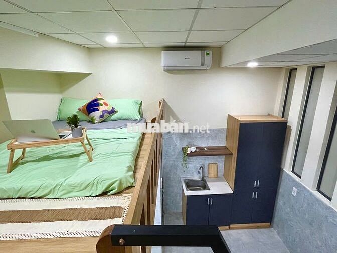 CHO THUÊ CĂN HỘ CỬA SỔ TRỜI 25M2 FULL NỘI THẤT NGAY ĐẠI HỌC VĂN LANG
