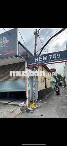 Mặt bằng trệt suốt góc 2 mặt tiền (hẻm bên hông), HĐ lâu dài