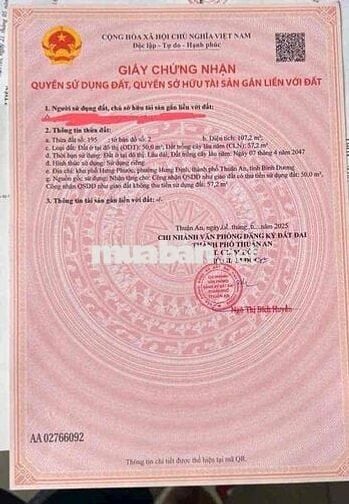 BÁN ĐẤT HƯNG ĐỊNH (6,2x17) KẾ BÊN CHỢ BÚNG