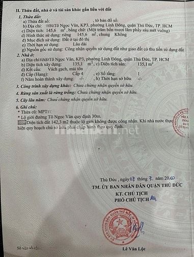 BÁN NHÀ MẶT TIỀN : 256 TÔ NGỌC VÂN - P. LINH ĐÔNG - THỦ ĐỨC