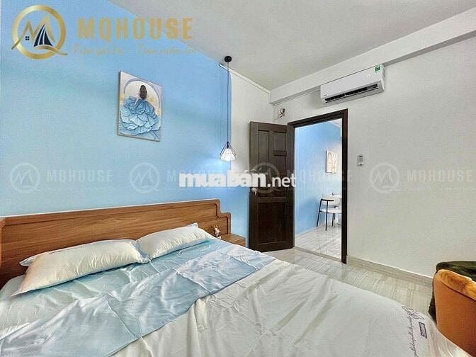 Căn Hộ 1 PN Tách Bếp View Kính Full Nội Thất New Công Viên Làng Hoa