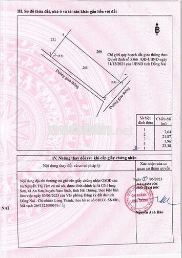 CHÍNH CHỦ BÁN ĐẤT NỀN - 175,6 m2 - HUYỆN LONG THÀNH, TỈNH ĐỒNG NAI