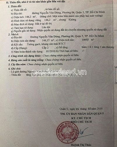 Bán nhà mặt tiền Quận 5, Nguyễn Văn Đừng, 1 hầm 6 tầng, giá tốt