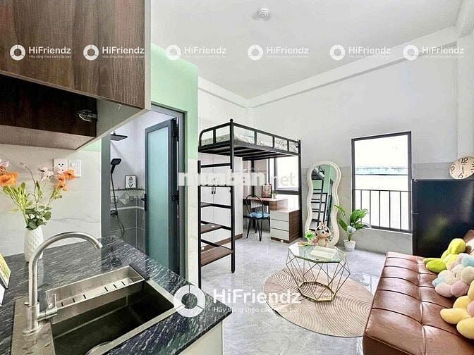 Studio kết hợp giường tầng, nhà mới full NT ngay Hoà Bình-Đầm Sen-VHU