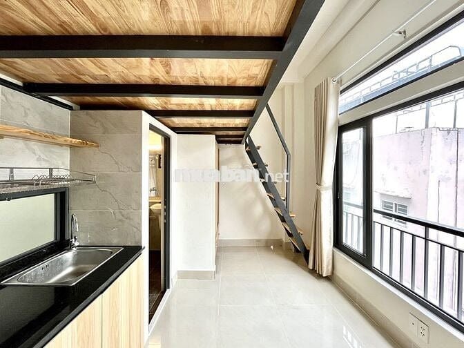 NGAY ĐH VĂN HIẾN, BV TÂN PHÚ GÁC LỬNG 25M2 FULL NỘI THẤT MỚI XÂY