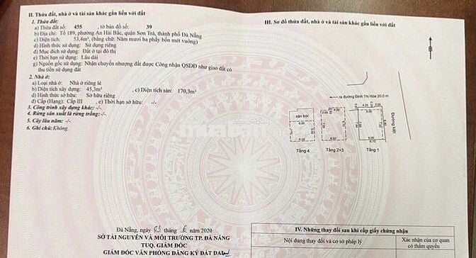 Bán nhà 2 mặt kiệt ô tô đường Đinh Thị Hòa, Sơn Trà, Đà Nẵng