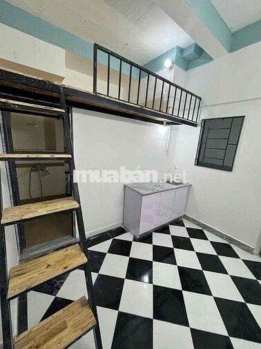 PHÒNG CÓ GÁC NỘI THẤT CƠ BẢN CÁCH IUH- VLU 5p ĐI XE - GÒ VẤP